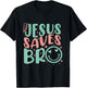 Jesus Saves Bro Retro Kids Christian Religious T-Shirt - T-Shirt | Black