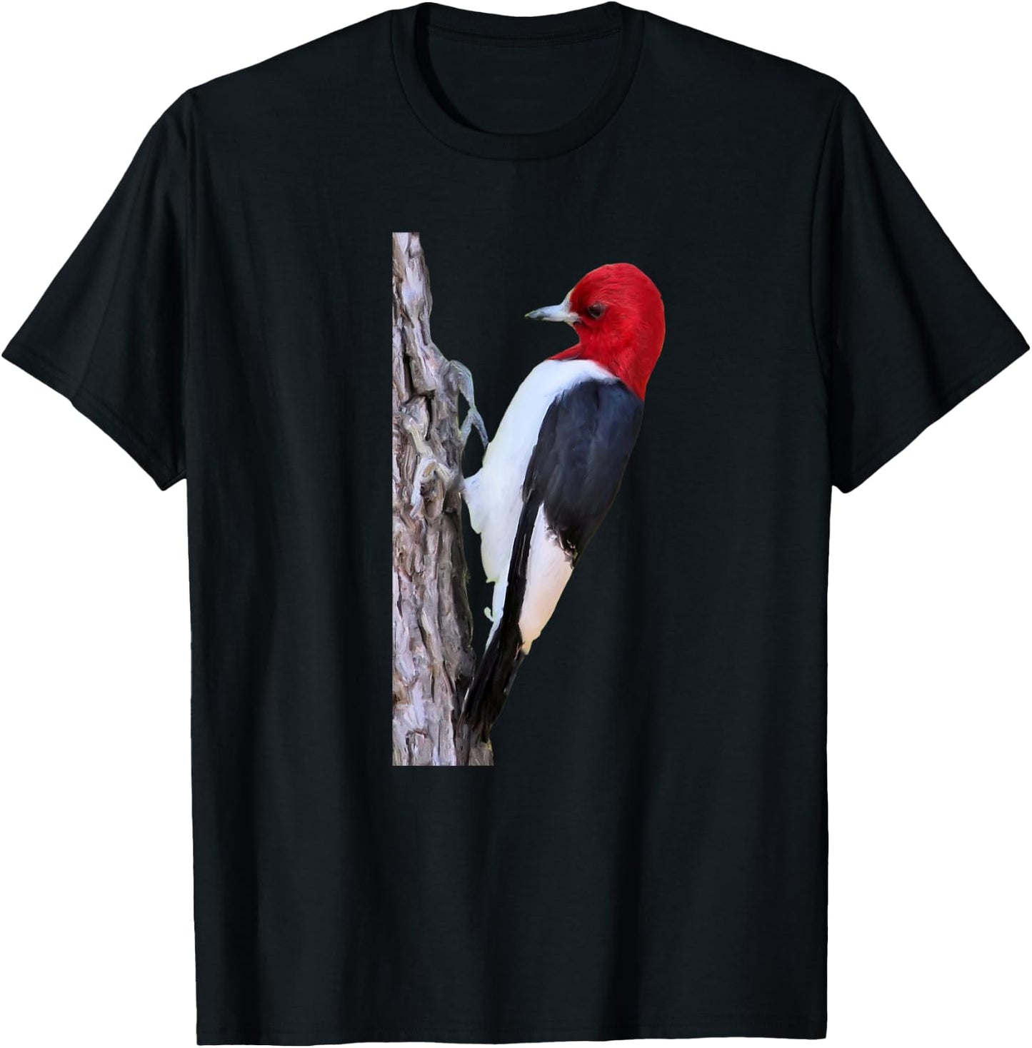 Bird Red-headed Woodpecker Bird Ornithology T-Shirt - T-Shirt | Black