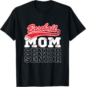Baseball Senior Mom Class of Baseball Mama Mother's Day T-Shirt - T-Shirt | Black