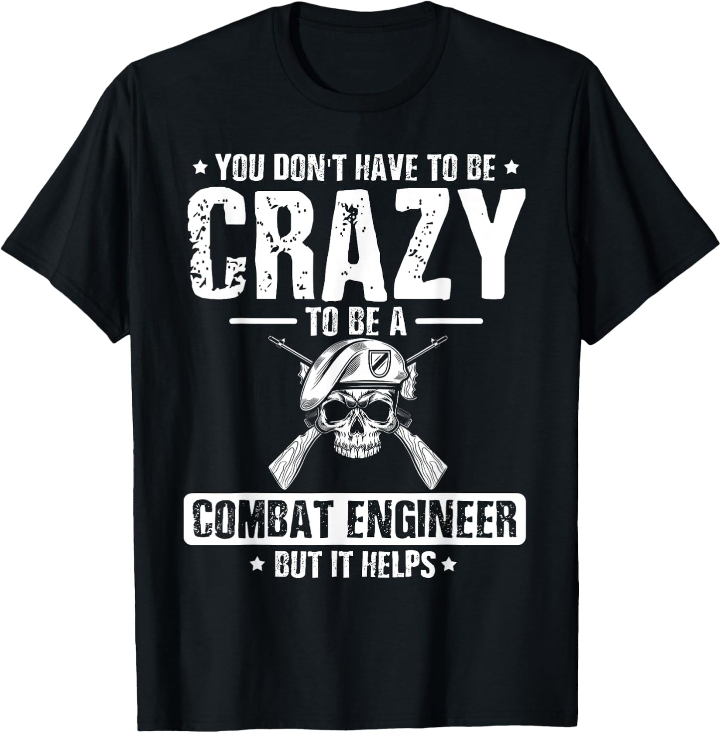 Combat Mission US Military US Army Combat Engineer T-Shirt - T-Shirt | Black