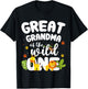 Great Grandma of the Wild One Zoo Birthday Jungle Animal T-Shirt - T-Shirt | Black