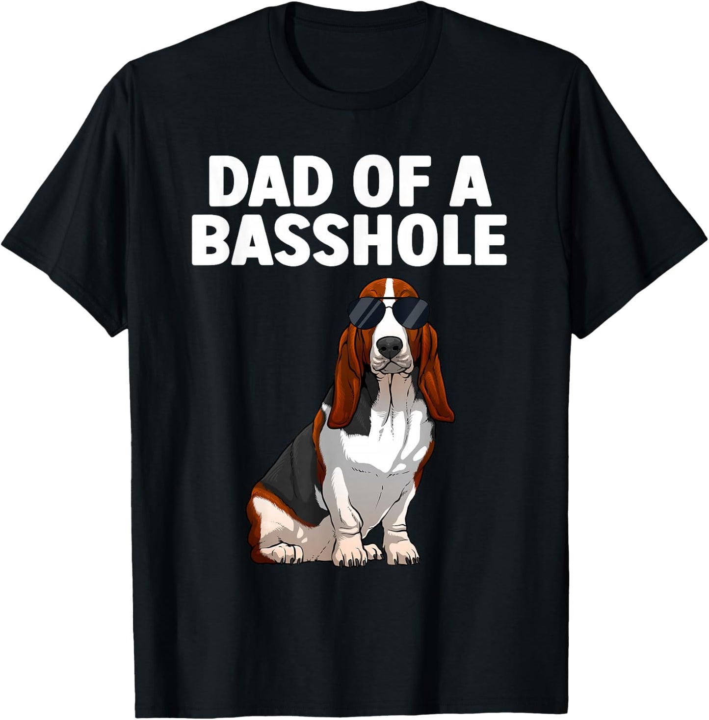 Cool Basset Hound Design Dad Dog Basset Hound Lovers T-Shirt - T-Shirt | Black