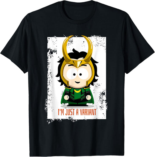 Cute Loki Variant Meme - I'm Just a Variant Chibi Character T-Shirt - T-Shirt | Black