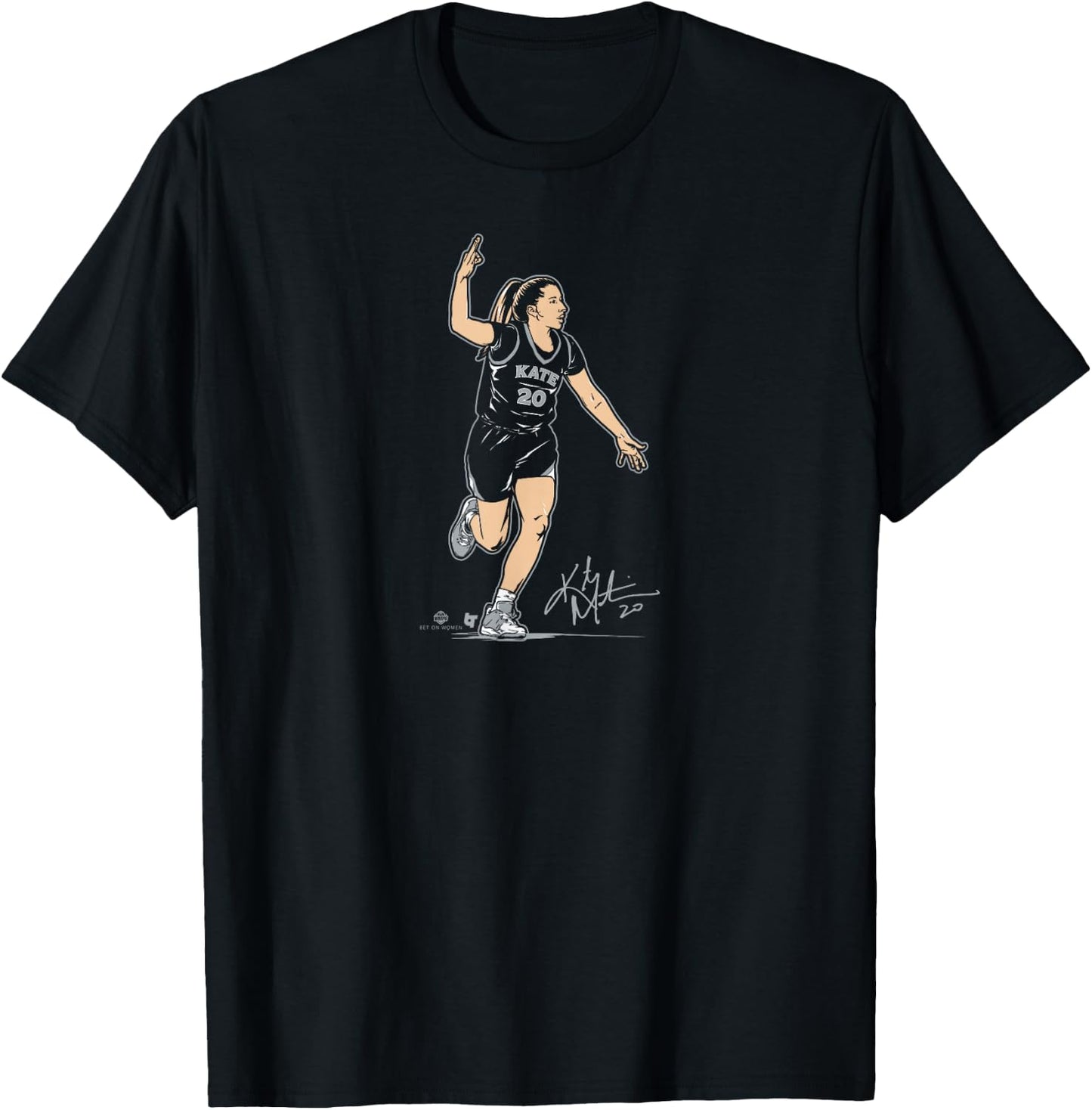 Kate Martin: Superstar Pose Las Vegas Basketball T-Shirt - T-Shirt | Black