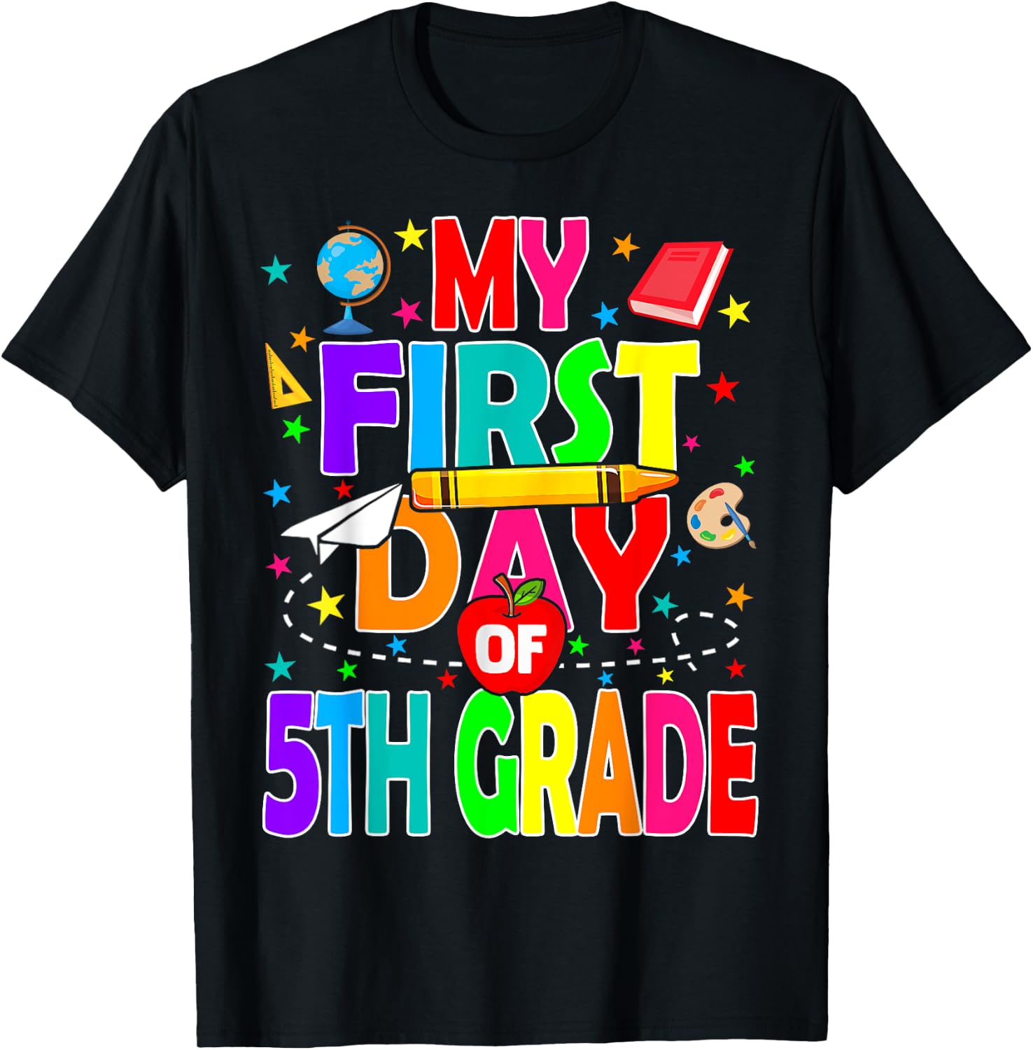 My First Day of 5th Grade Back to School Boys Kids T-Shirt - T-Shirt | Black