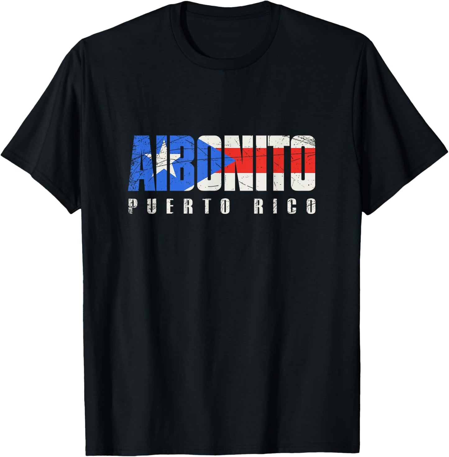 Aibonito Puerto Rico, Puerto Rican flag T-Shirt - T-Shirt | Black