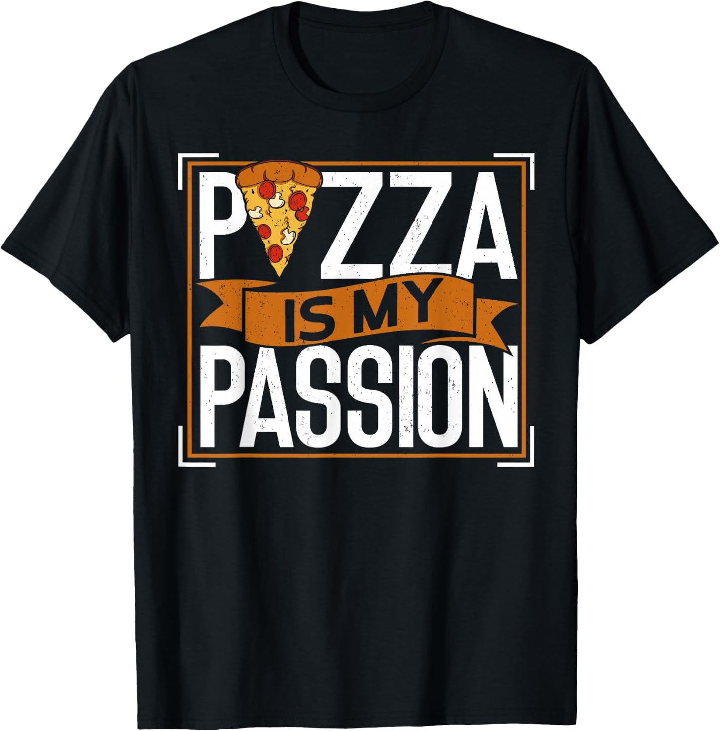 Pizza Is My Passion Funny Pizza Making T-Shirt - T-Shirt | Black