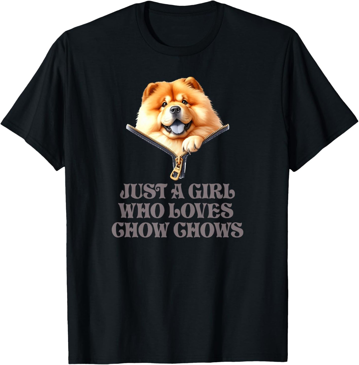 Just A Girl Who Loves Chow Chows T-Shirt - T-Shirt | Black