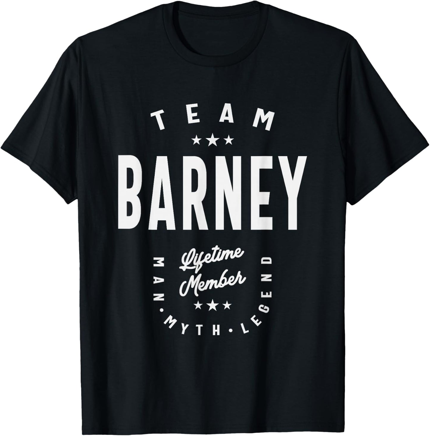 Team Barney Lifetime Member Funny Name Barney T-Shirt - T-Shirt | Black