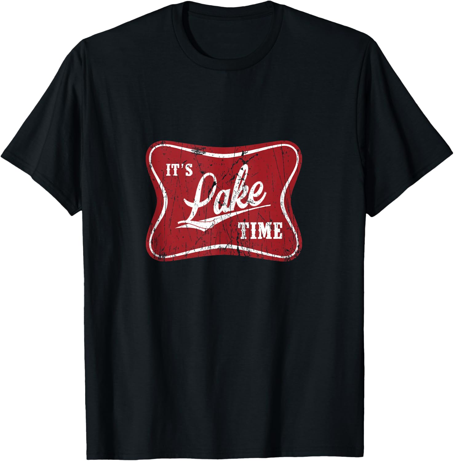 It's Lake Time, Lake Camper Life Likes Fishing T-Shirt - T-Shirt | Black
