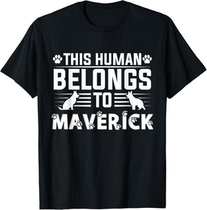 Dog Name Maverick Personalised Gift Maverick Dog T-Shirt - T-Shirt | Black