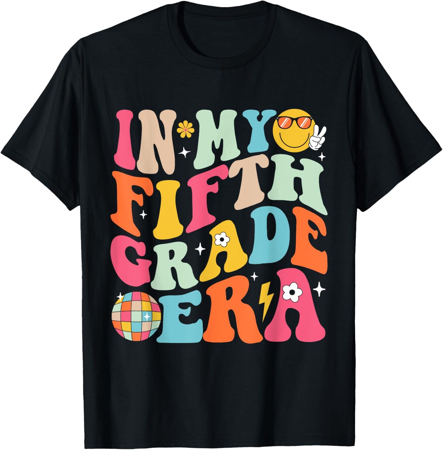 In My Fifth Grade Era Boys Girls Back To School 5th Grade T-Shirt - T-Shirt | Black