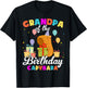 Grandpa Of The Birthday Capybara Family Party T-Shirt - T-Shirt | Black