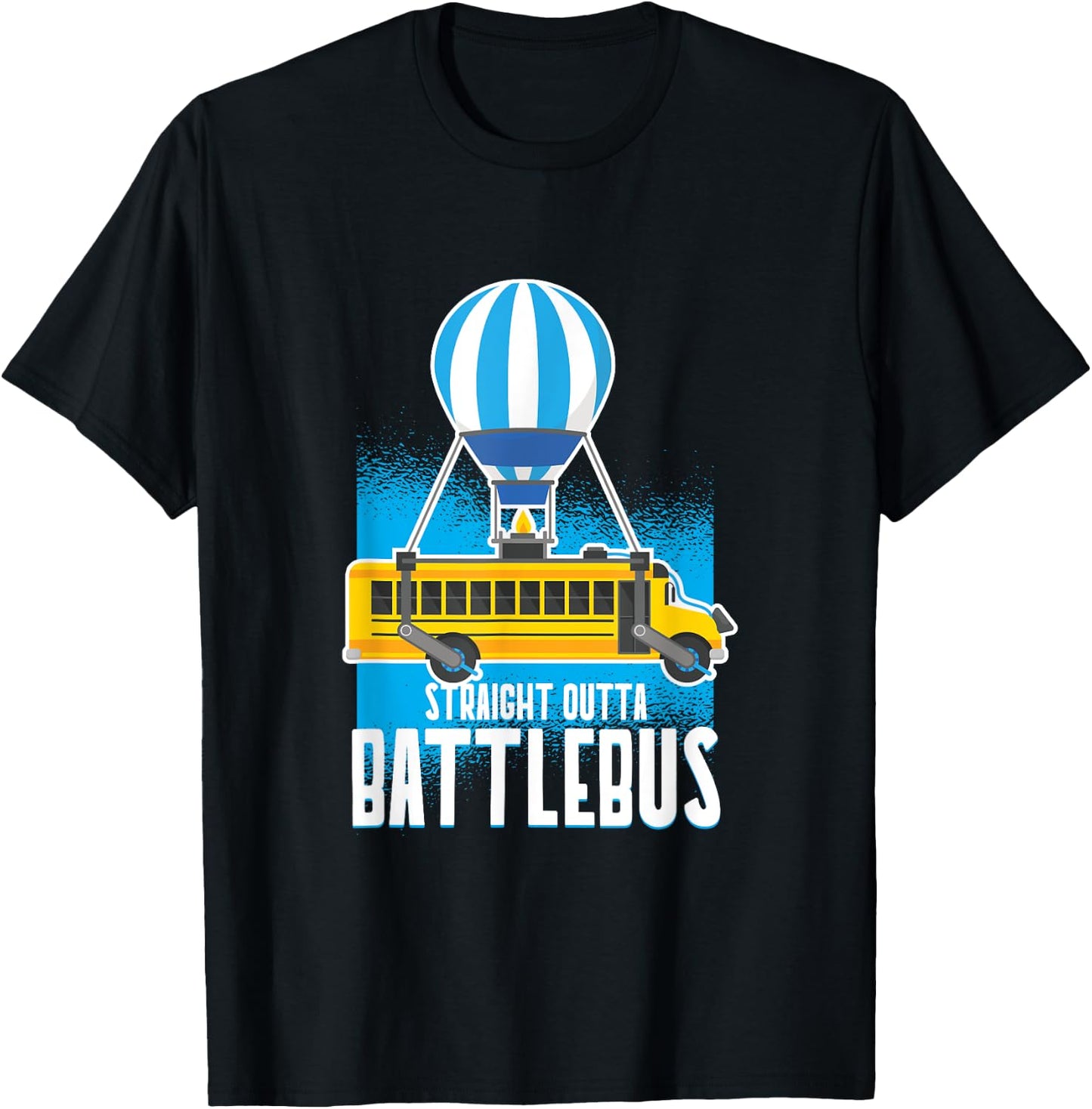 Straight Out The Battle Bus Gamer Video T-Shirt - T-Shirt | Black