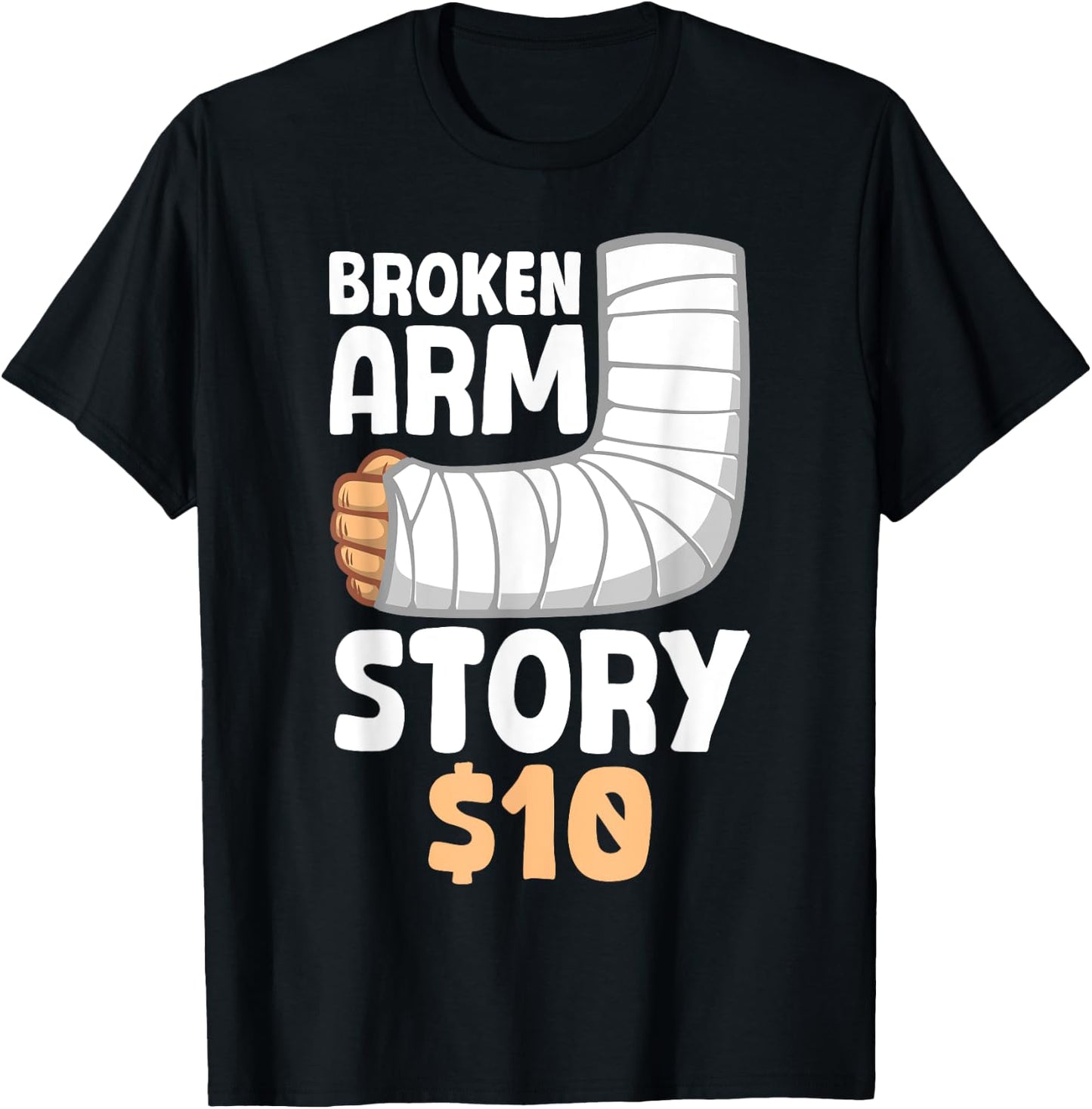 Cool Broken Arm Design Women Kids Elbow Broken Arm T-Shirt - T-Shirt | Black