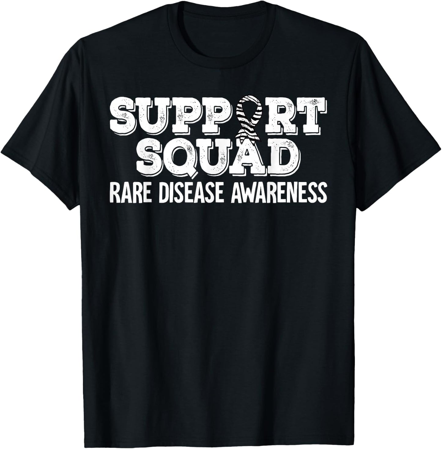 Support Squad Rare Disease Awareness T-Shirt - T-Shirt | Black