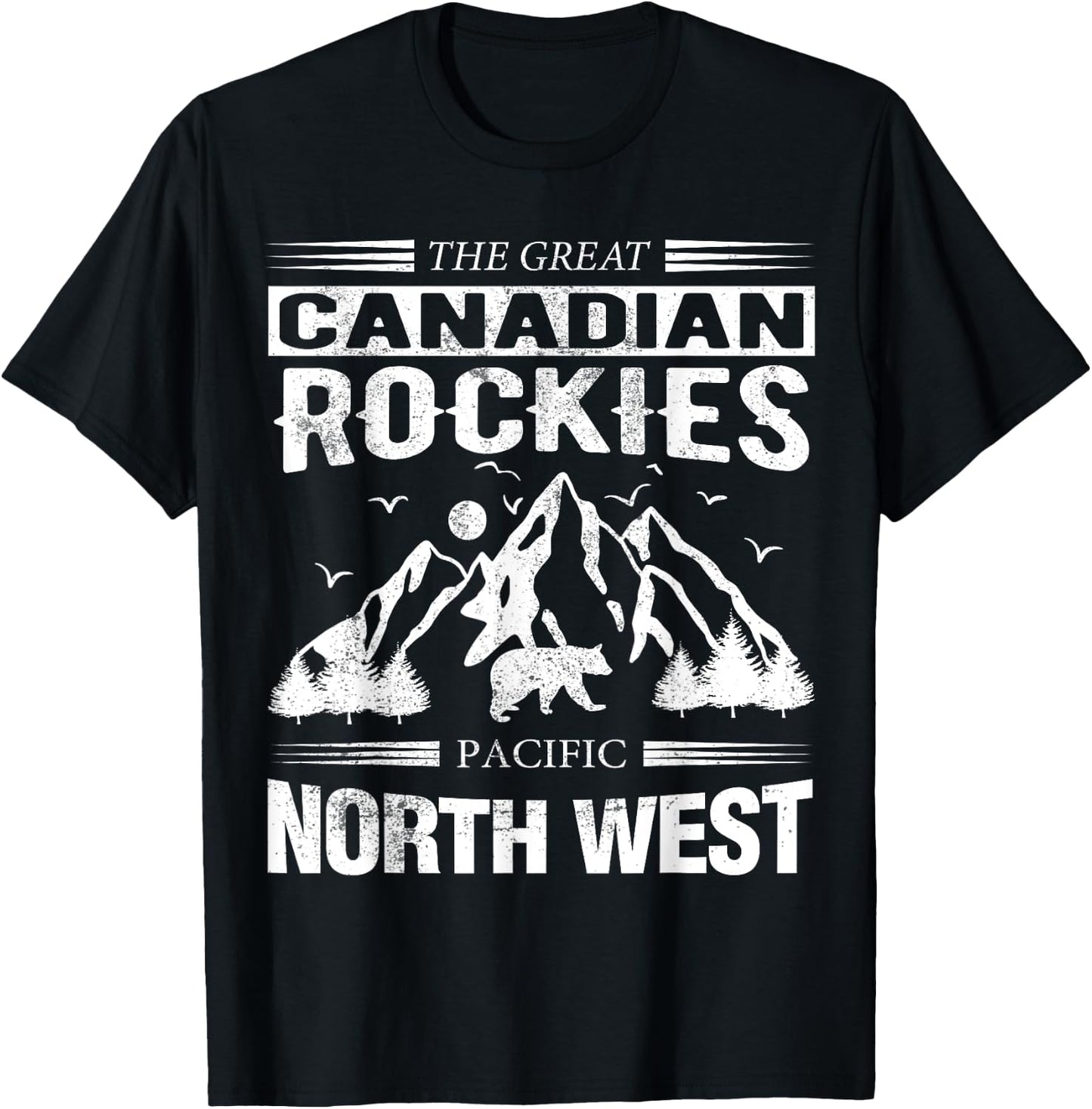 Hiking and camping Canadian Rockies - Canada Rocky Mountains T-Shirt - T-Shirt | Black