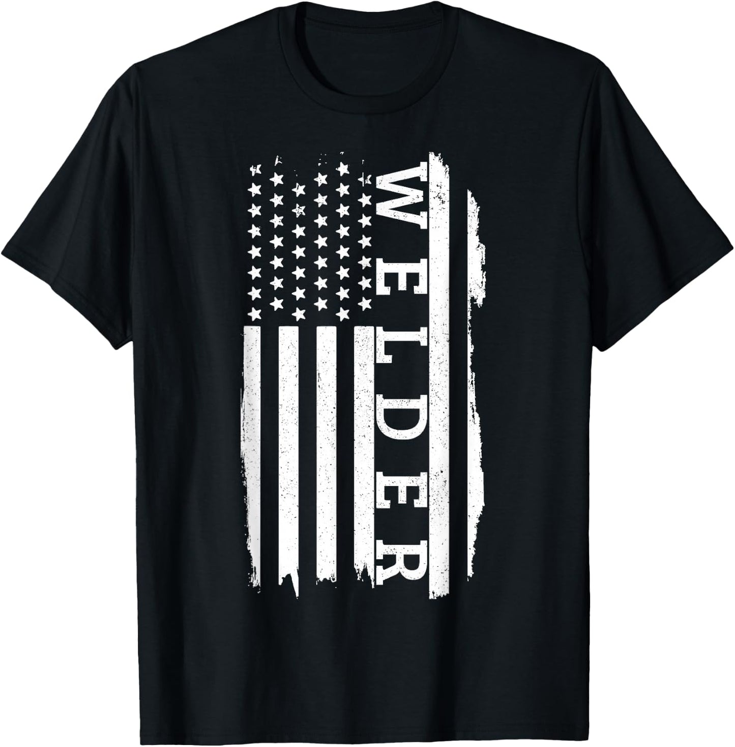 Patriotic Welder Gift American Flag USA 4th Of July Welding T-Shirt - T-Shirt | Black