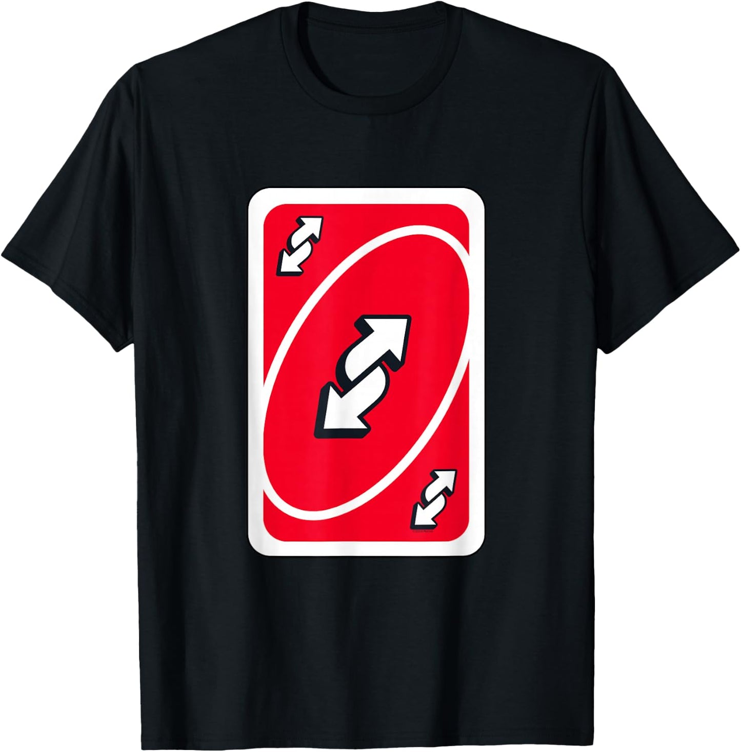 UNO - Red Reverse Card T-Shirt - T-Shirt | Black