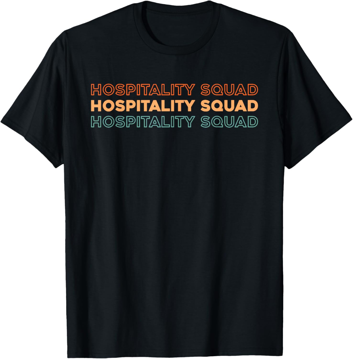 Retro Hospitality Management Squad - Vintage Hotel Manager T-Shirt - T-Shirt | Black