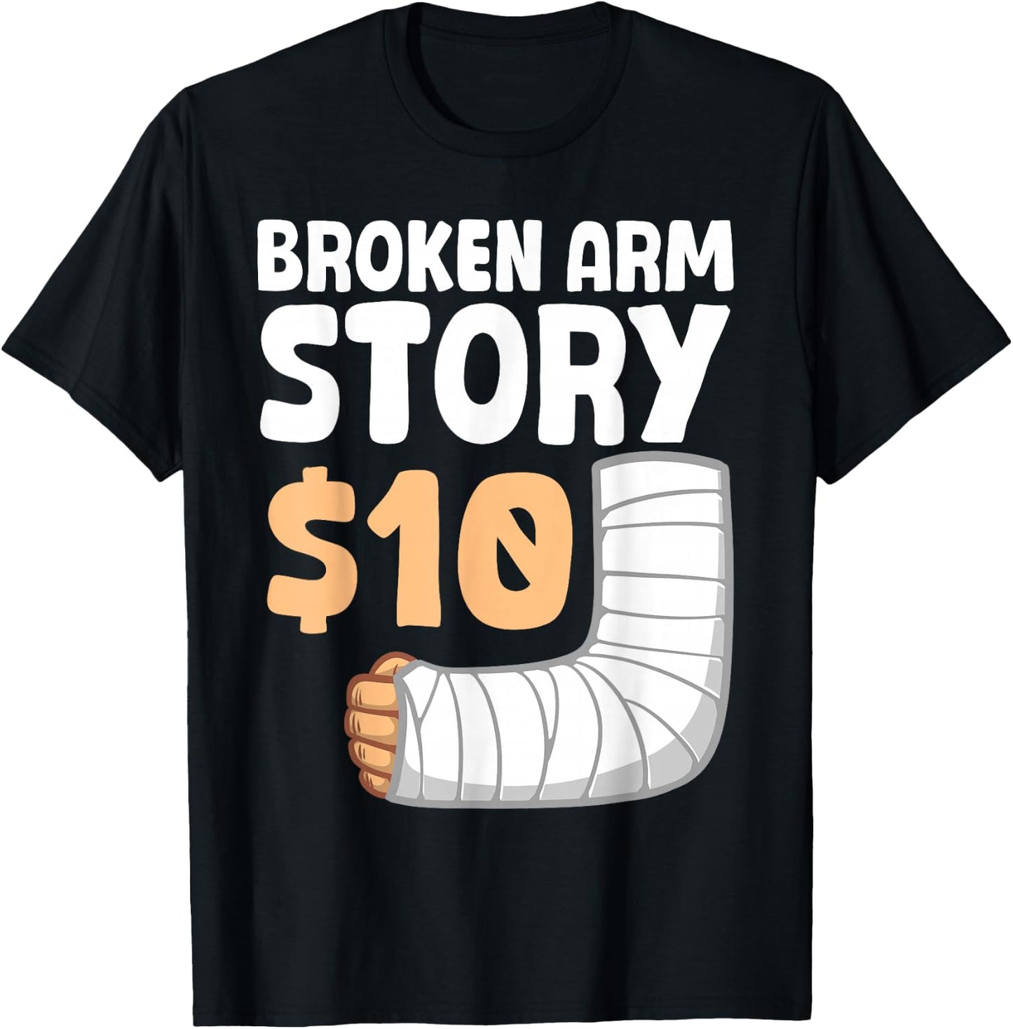 Cool Broken Arm Design Women Kids Elbow Broken Arm T-Shirt - T-Shirt | Black
