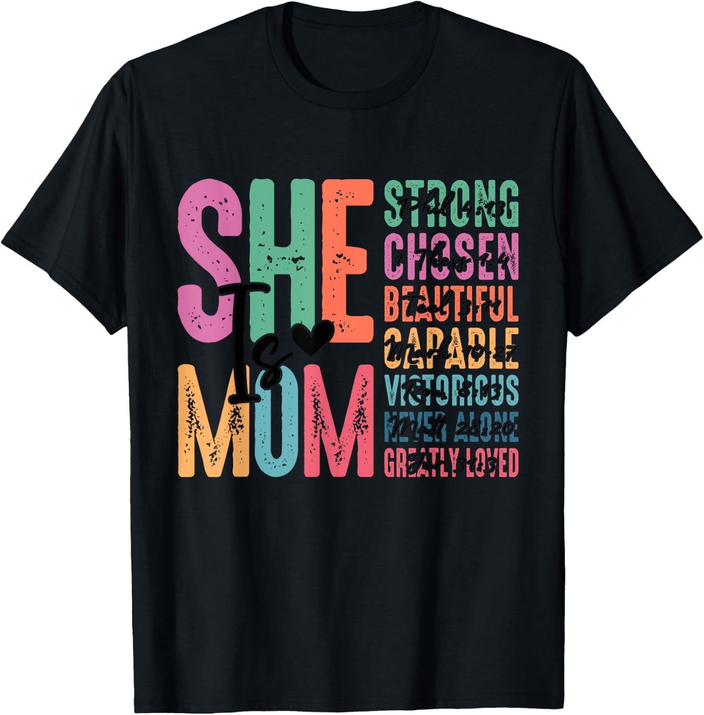 She Is Mom Christian Mothers Day Jesus Mom Religious Women T-Shirt - T-Shirt | Black