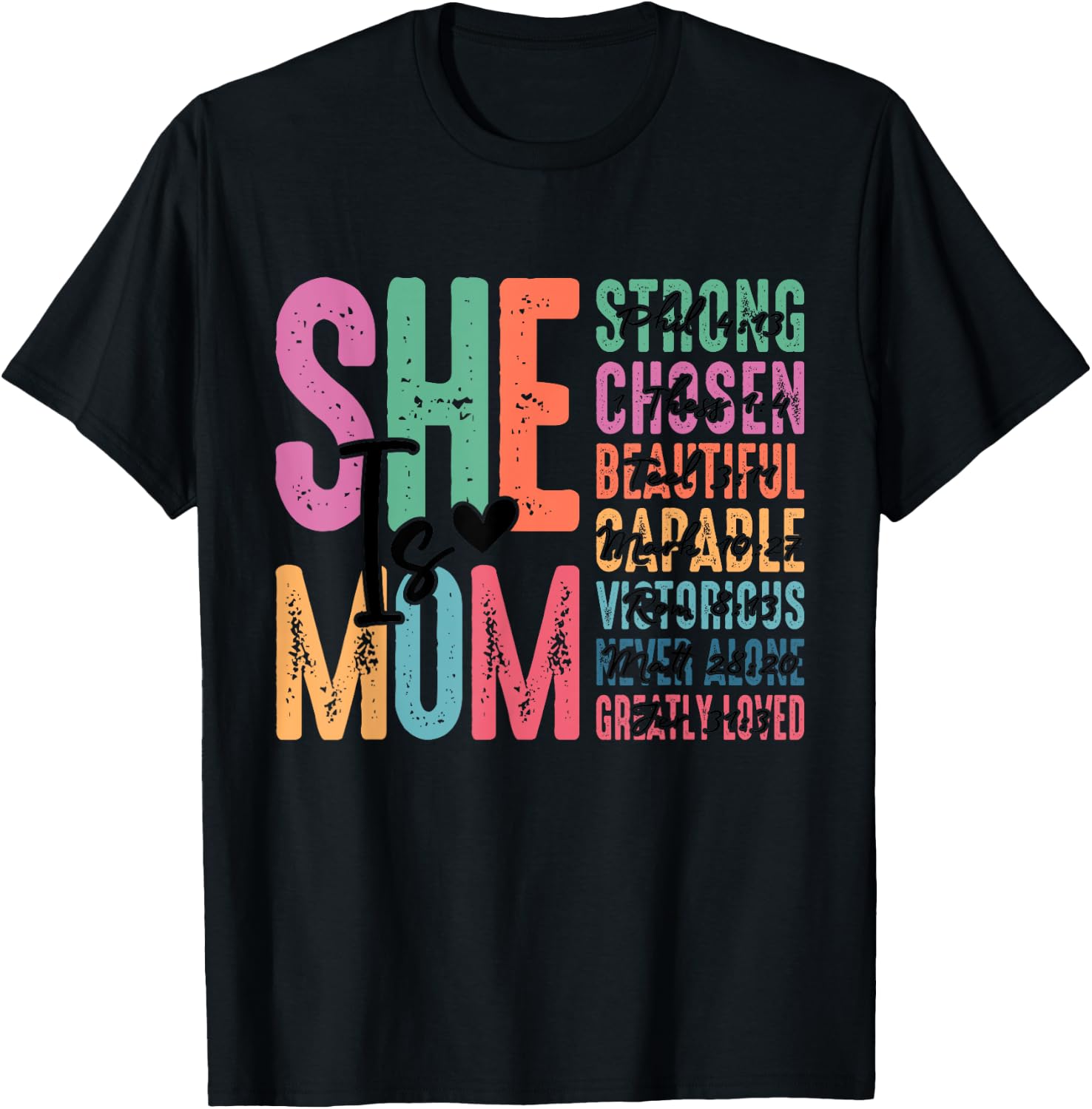 She Is Mom Christian Mothers Day Jesus Mom Religious Women T-Shirt - T-Shirt | Black