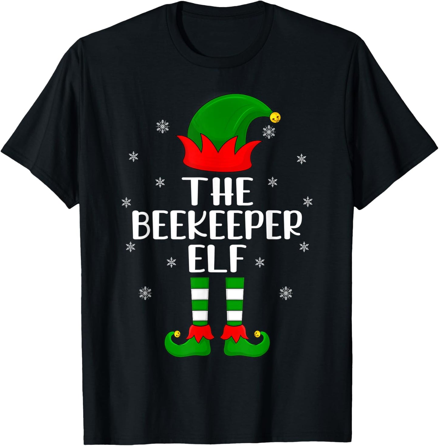 The Beekeeper Elf Christmas Party Matching Family Xmas T-Shirt - T-Shirt | Black