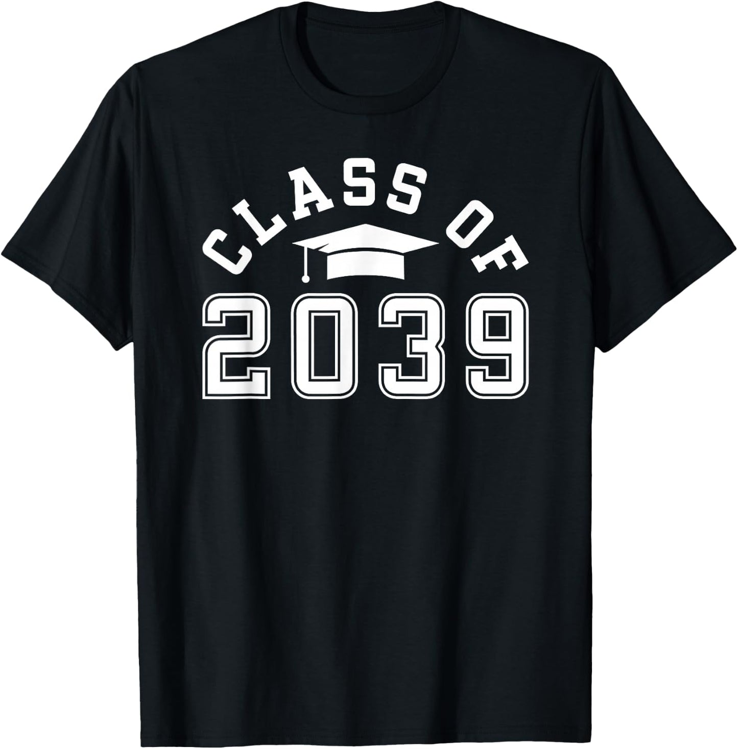 Graduating Class Of 2039 Kindergarten To Graduation T-Shirt - T-Shirt | Black