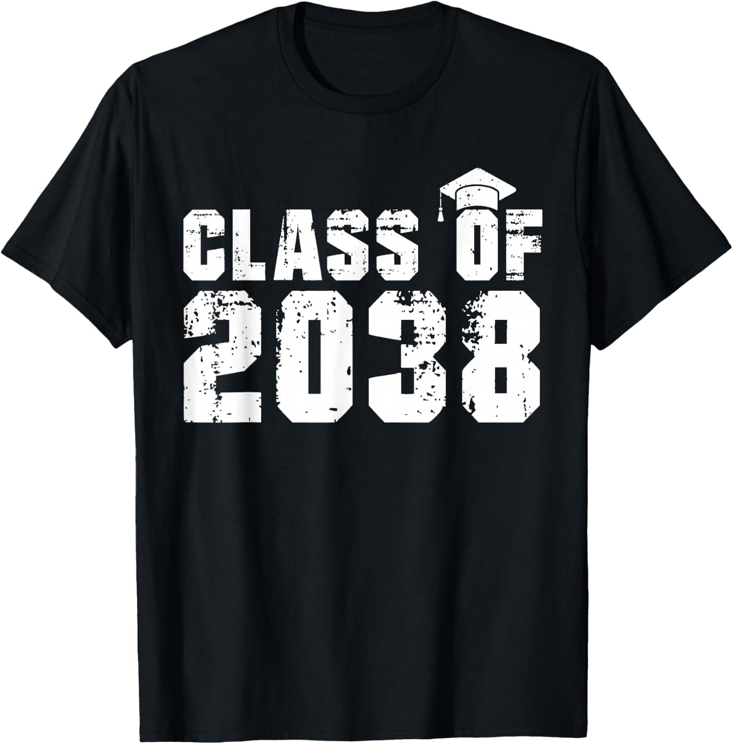 Vintage Class of 2038 Back to School Graduation 2038 T-Shirt - T-Shirt | Black
