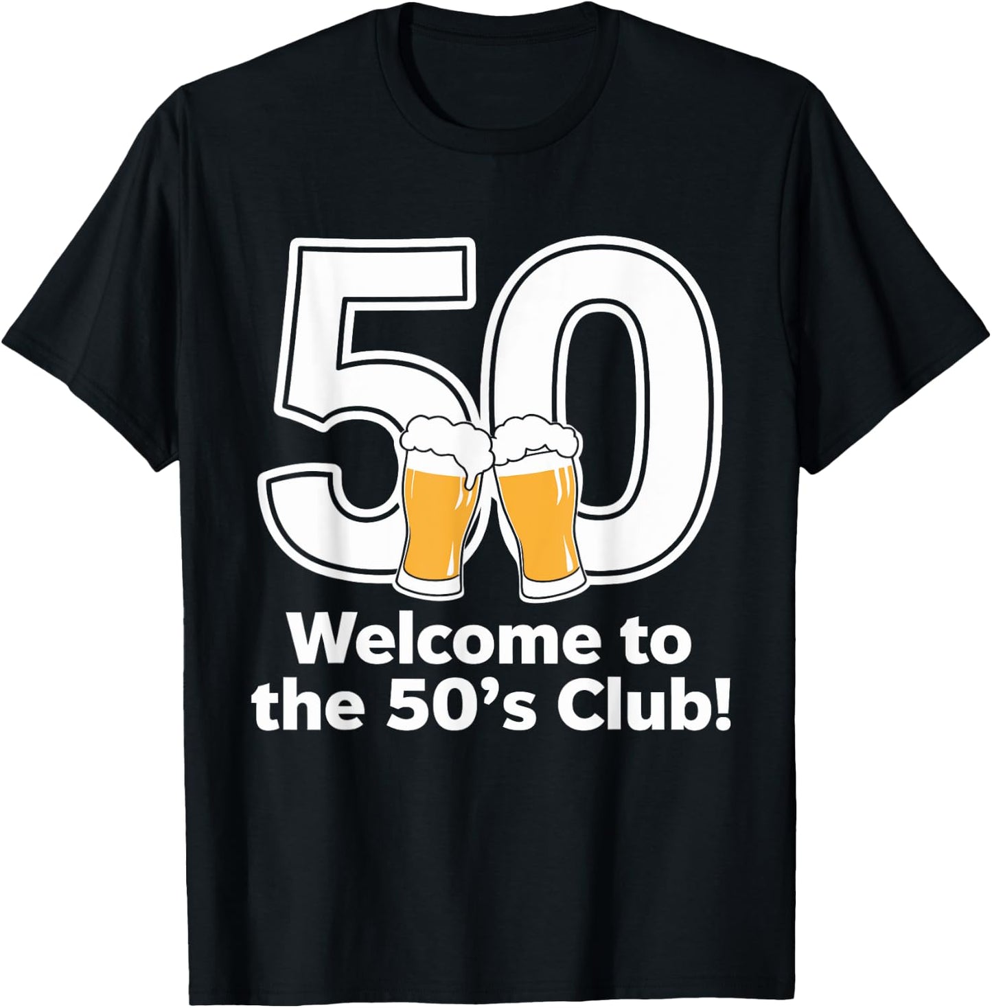 50th Birthday 50 years Welcome to the 50's club T-Shirt - T-Shirt | Black