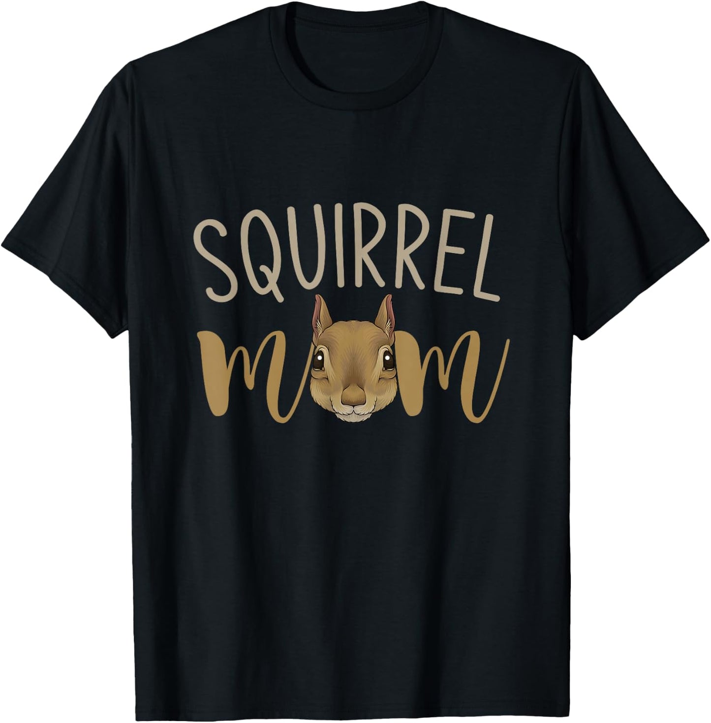Squirrel Mom Squirrel T-Shirt - T-Shirt | Black