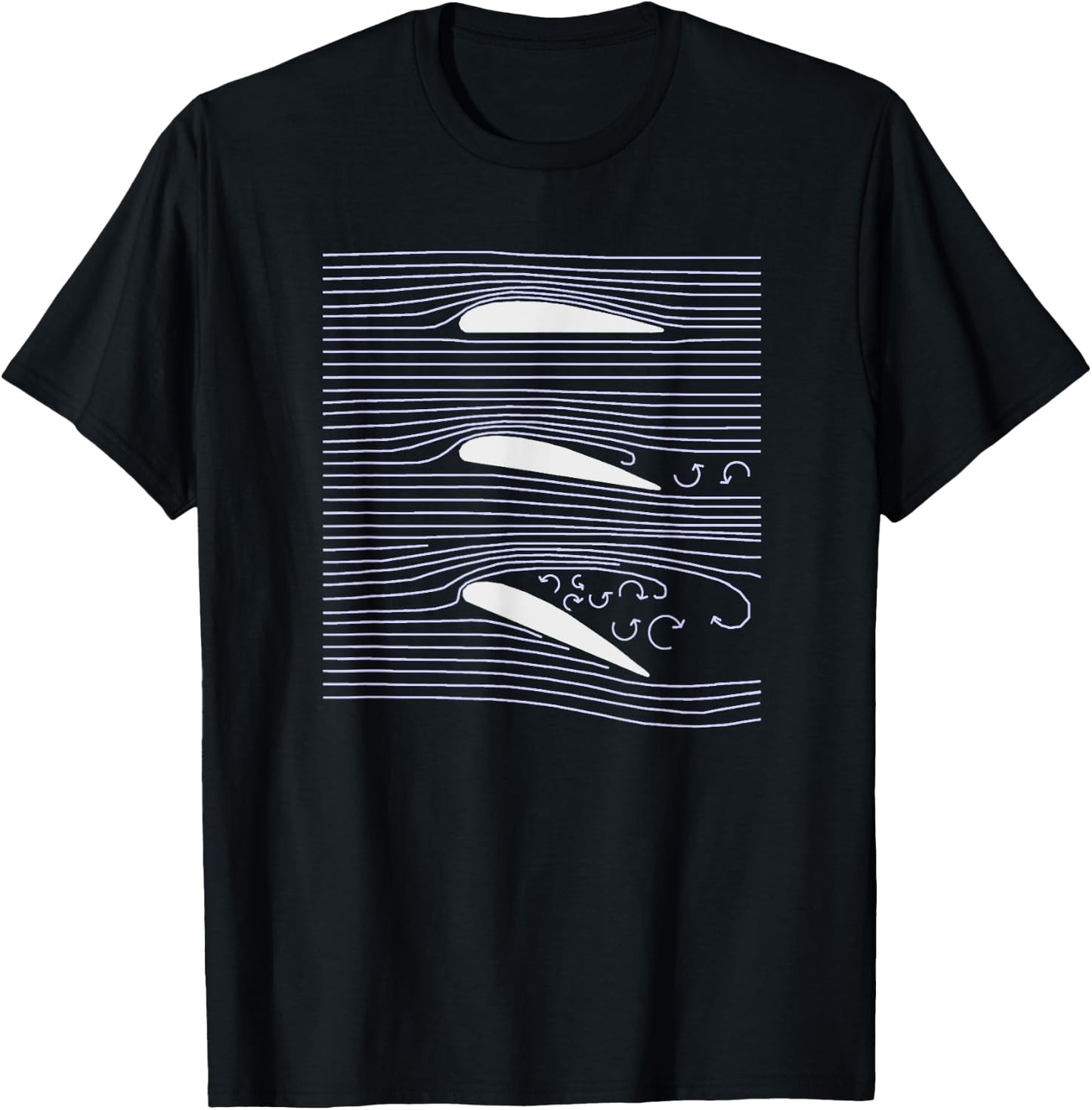 Wing Aerospace Airfoil Stall Diagram T-Shirt - T-Shirt | Black