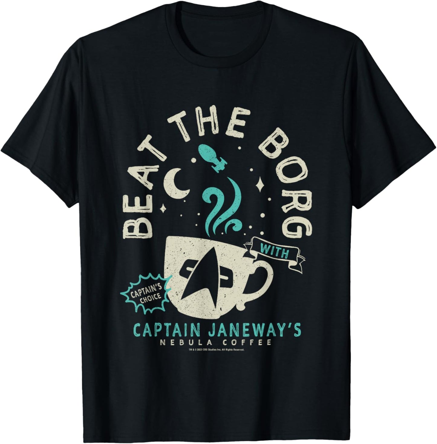 Star Trek: Voyager Captain Janeway's Beat The Borg Cup T-Shirt - T-Shirt | Black