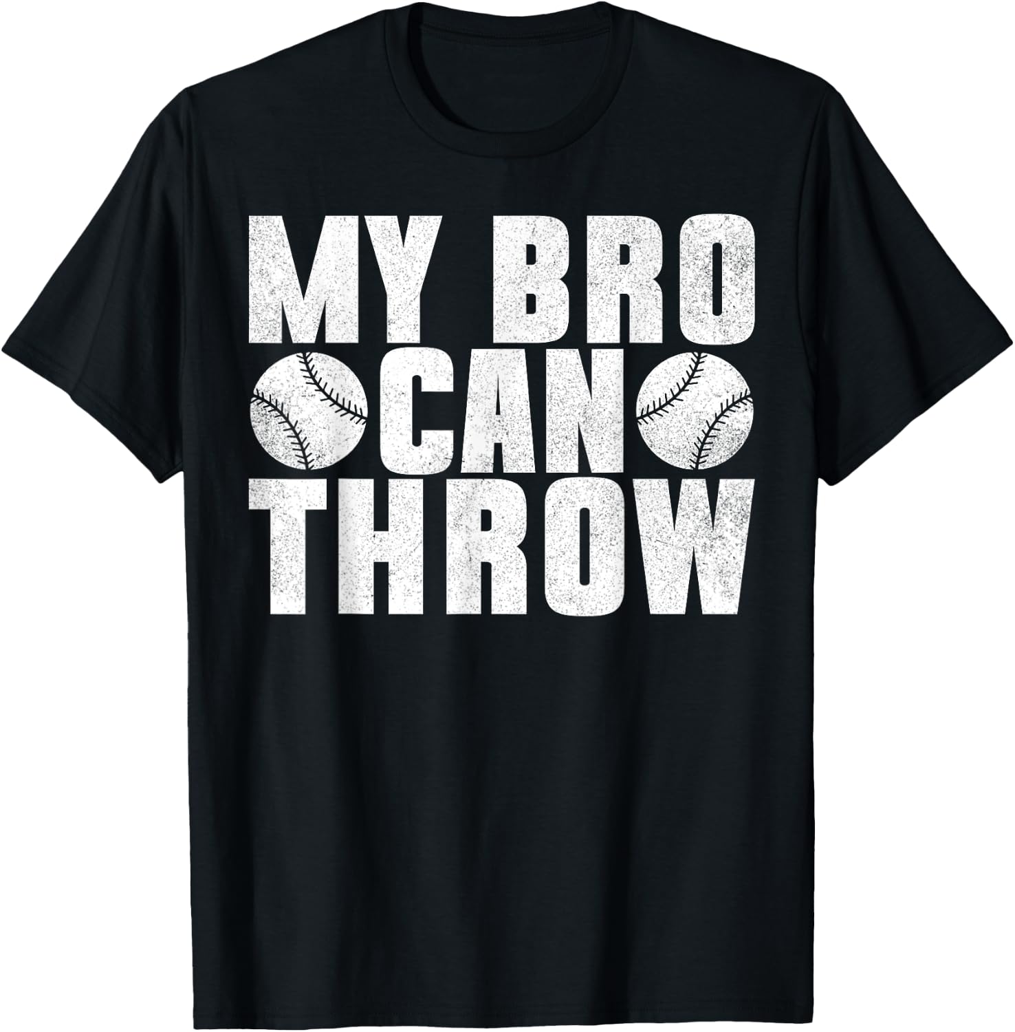 My Bro Can Throw Pitcher Baseball Player Boys T-Shirt - T-Shirt | Black
