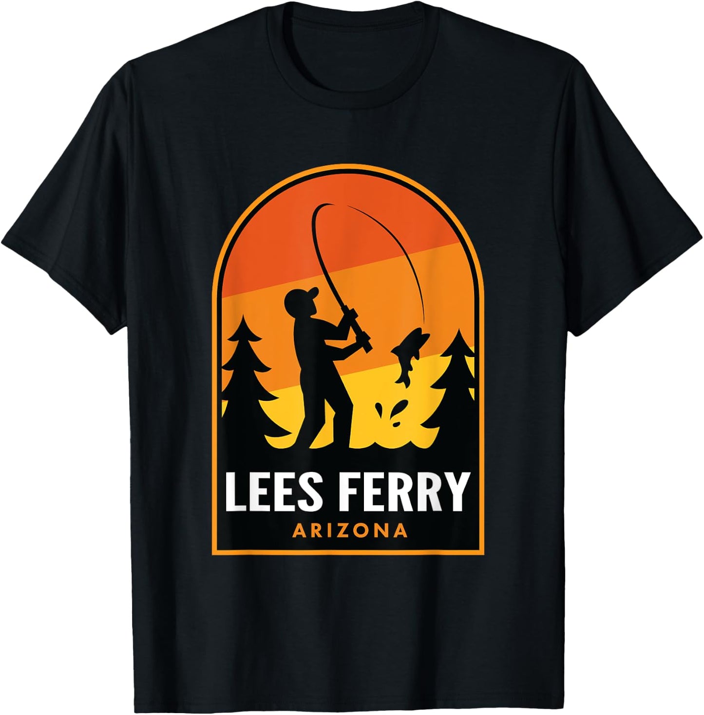 Lees Ferry Arizona Fishing T-Shirt - T-Shirt | Black
