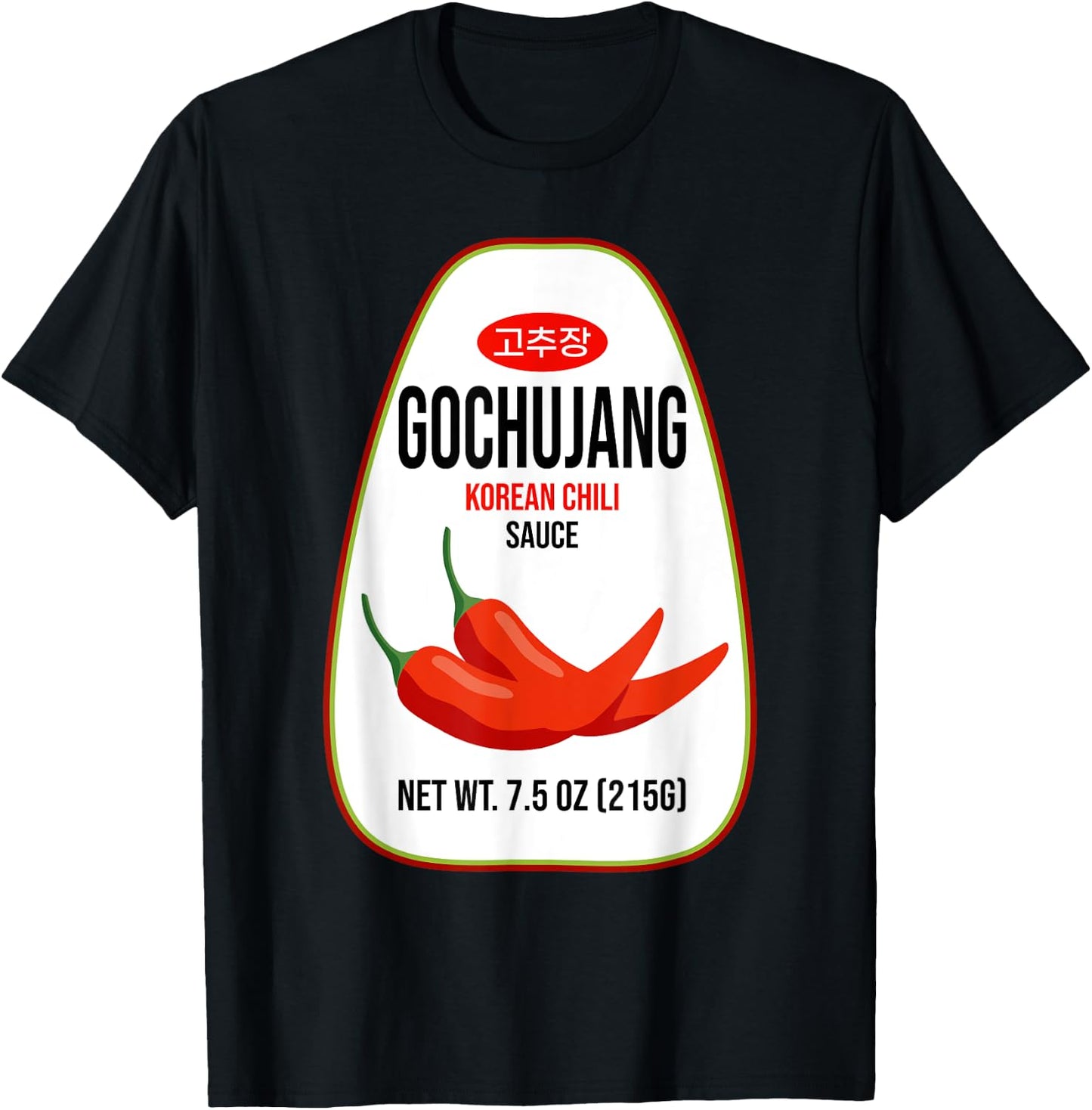 Gochujang Korean Chili Paste Halloween Easy DIY Lazy Costume T-Shirt - T-Shirt | Black