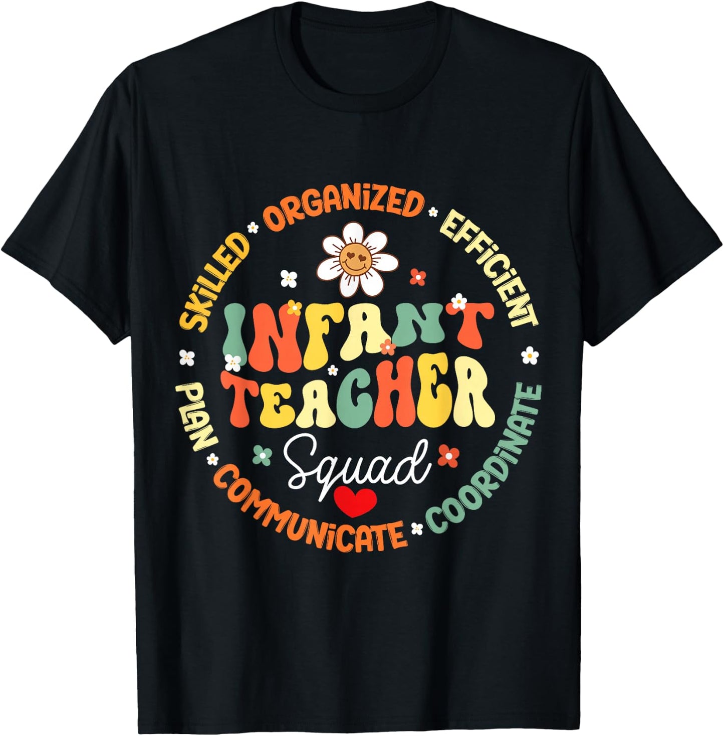 Infant Room Squad Teacher Matching Funny Back To School T-Shirt - T-Shirt | Black
