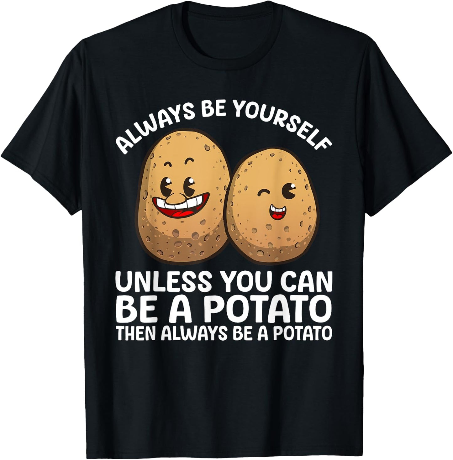 Cute Potato Costume Women Kids Potaty Novelty Potato T-Shirt - T-Shirt | Black