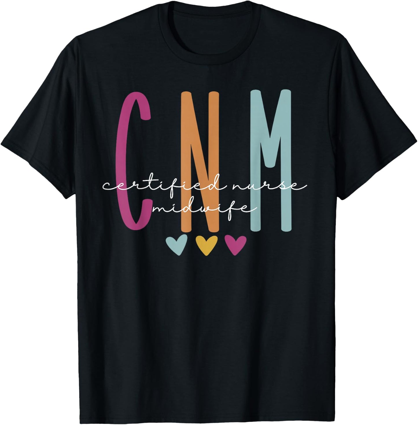 Retro CNM Certified Nurse Midwife Labor And Delivery Nurse T-Shirt - T-Shirt | Black