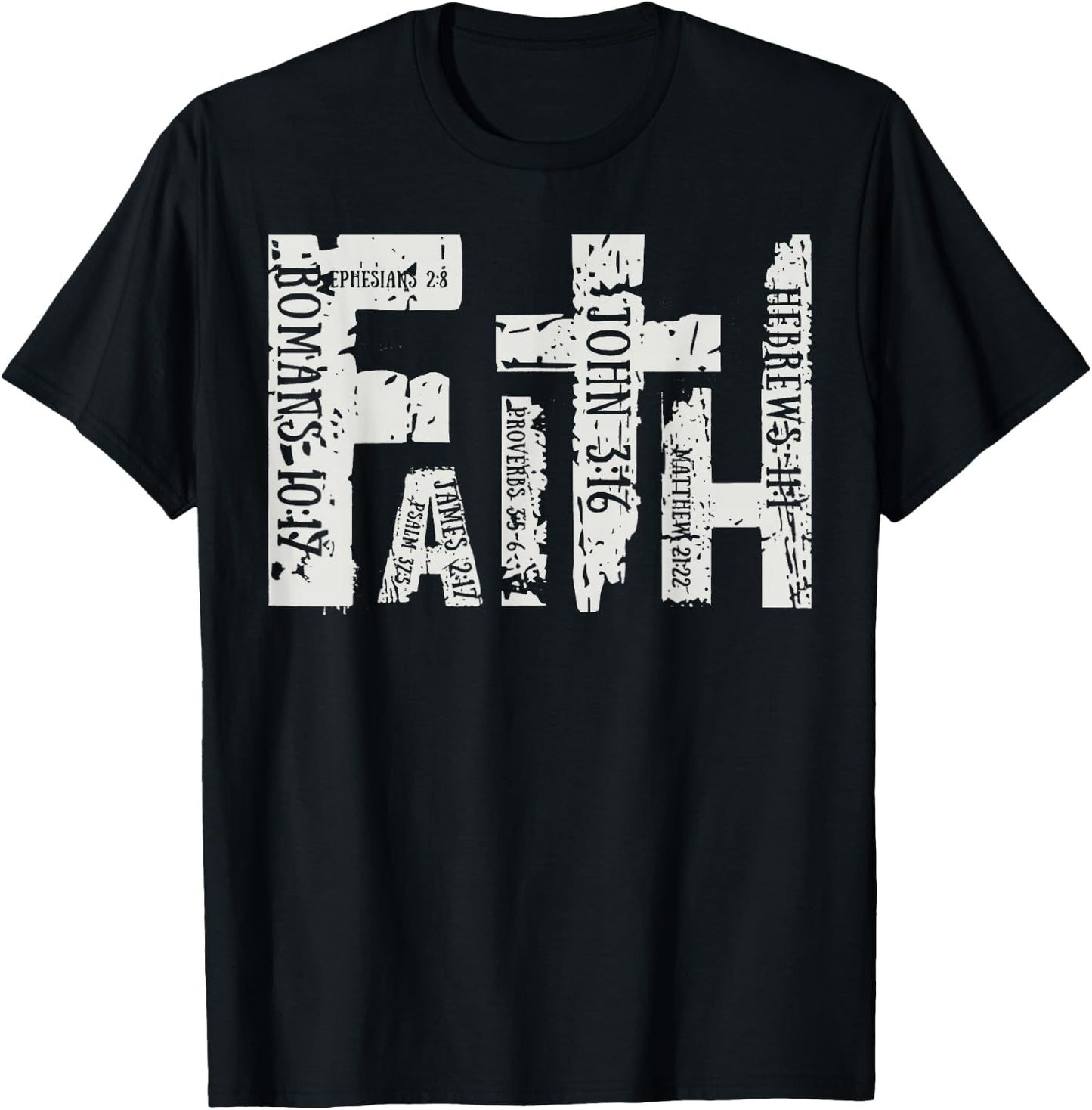 Faith Over Fear Christian Jesus Faith Retro Christian T-Shirt - T-Shirt | Black