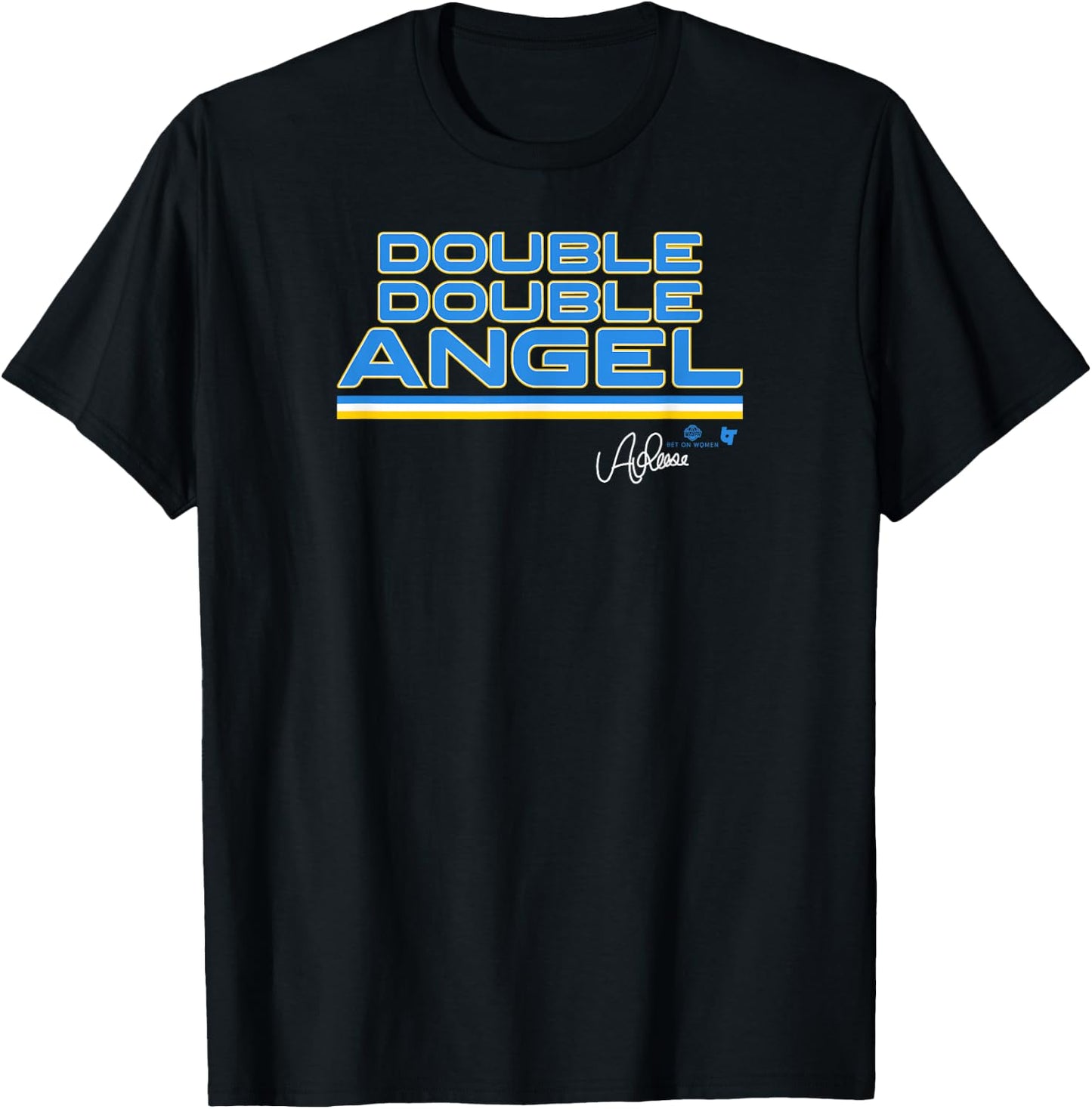 Angel Reese - Double Double Angel - Chicago Basketball T-Shirt - T-Shirt | Black