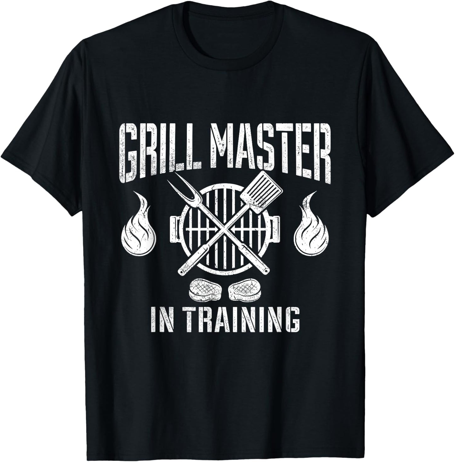 Grill Master In Training Funny BBQ Lover Grilling Barbecue T-Shirt - T-Shirt | Black