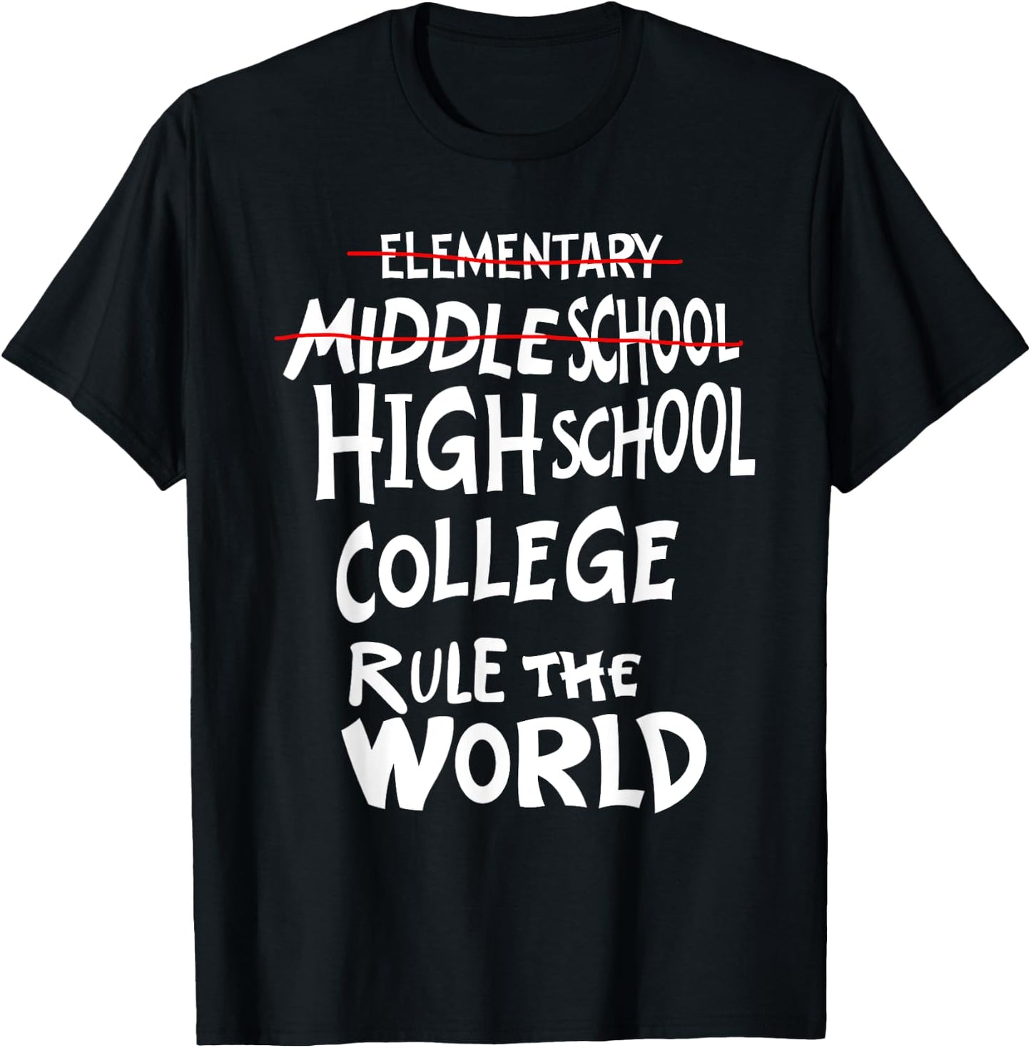 Funny Junior High Middle School Graduation T-Shirt - T-Shirt | Black