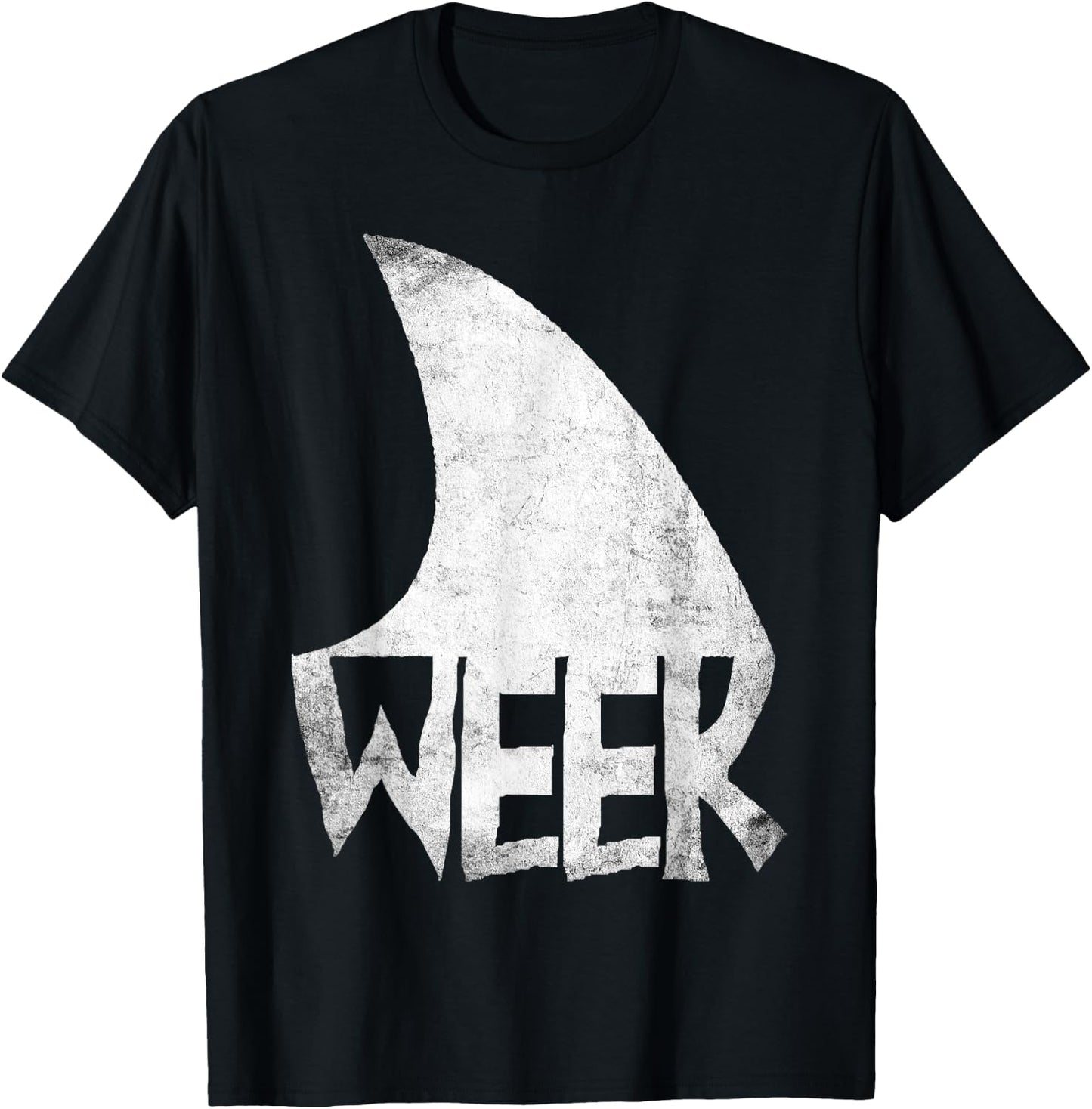 Shark Fin Art Simple Week 2025 Design for Ocean Sharks Lover T-Shirt - T-Shirt | Black