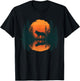 Wolf Reflection Forest Nature Wildlife Outdoor T-Shirt - T-Shirt | Black