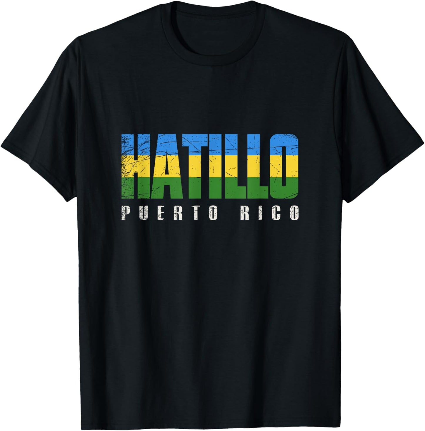 Hatillo City in Puerto Rico, Gurabo Flag T-Shirt - T-Shirt | Black
