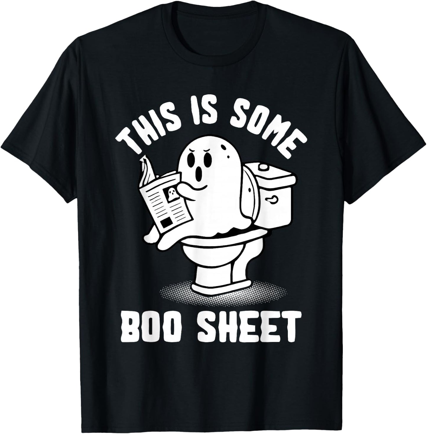 Trick Or Treat Spooky Ghost This Is Some Boo Sheet Halloween T-Shirt - T-Shirt | Black