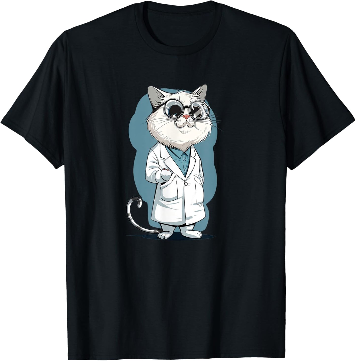 Cool Lab Cat for scientific method and Science Lovers T-Shirt - T-Shirt | Black