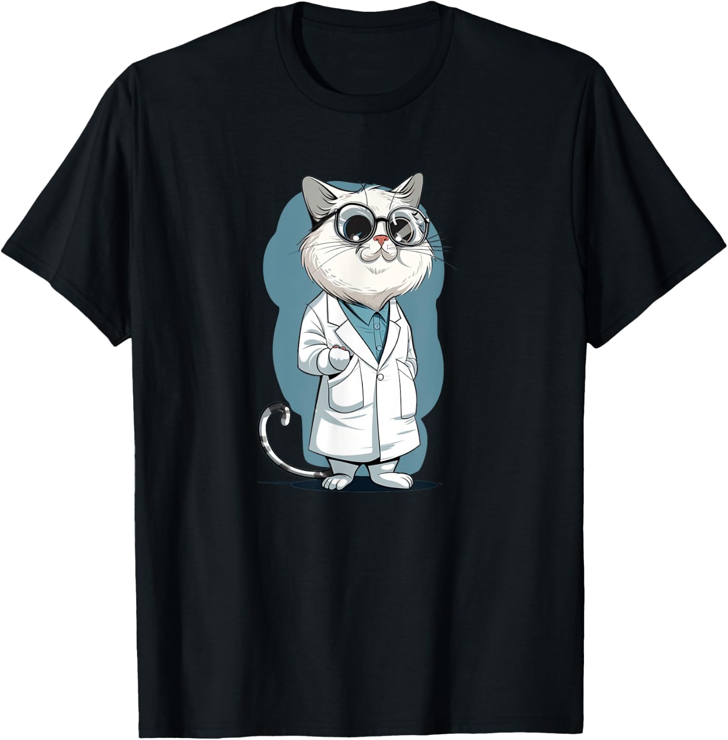 Cool Lab Cat for scientific method and Science Lovers T-Shirt - T-Shirt | Black